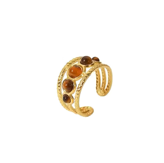 Roman Style Gemstones Ring