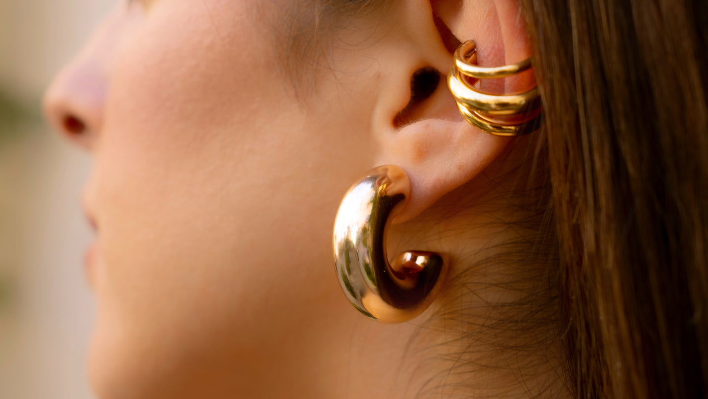 Lightweight Chunky Hoop Earrings