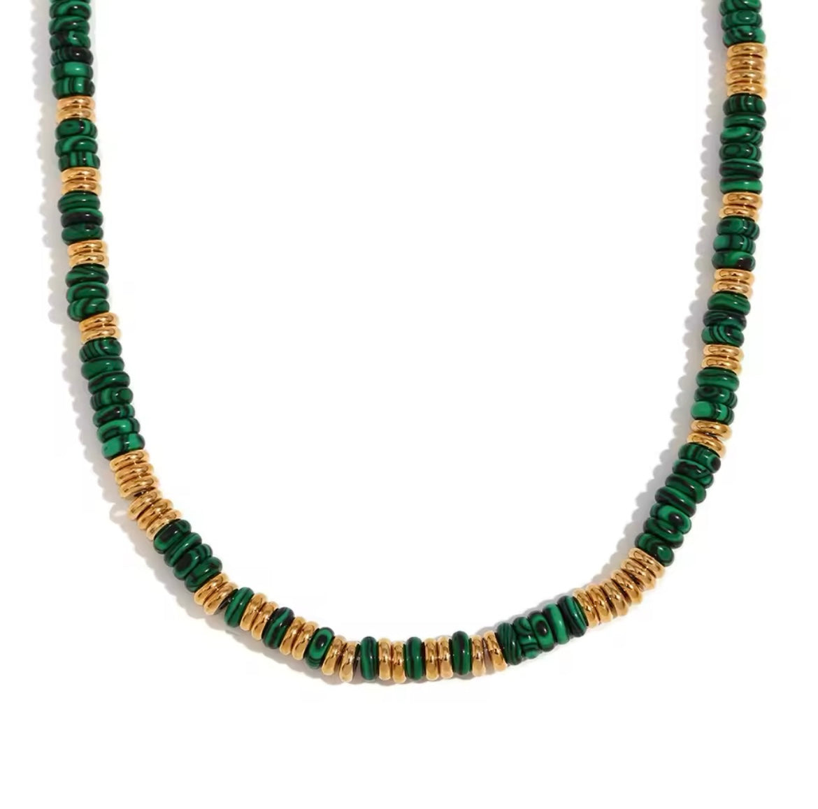 Natural Malachite Beads Necklace