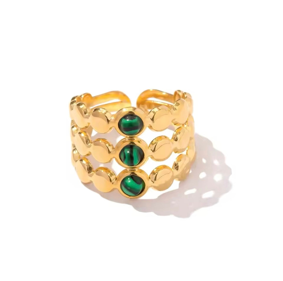 Malachite Triple Ban Ring