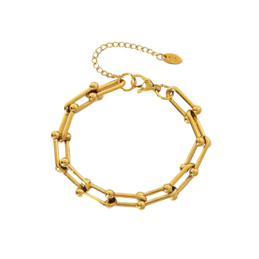 Horsebit chain bracelet